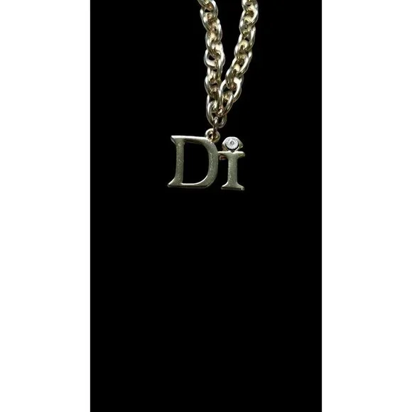 Diamonds International Gold Chain Bracelet "Di" Charm Vintage Y2K 7 inches - Picture 3 of 5